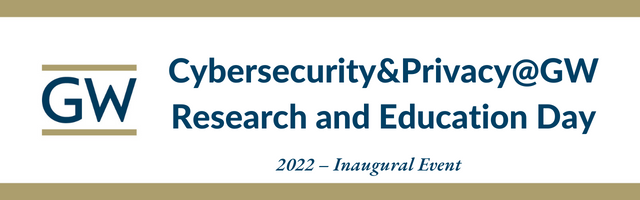 Banner Logo: 2022 Cybersecurity&Privacy@GW Day